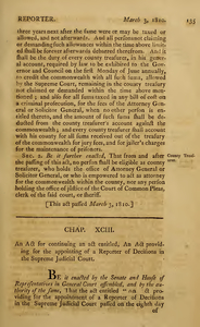 1809 Chap. 0094. An Act: For Continuing An Act Entitled, An Act Providing For The Appointing Of A Reporter Of Decisions In The Supreme Judicial Court.