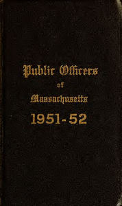 Public officers of the Commonwealth of Massachusetts (1951-1952)