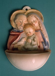Holy Family holy water font