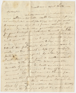 Benjamin Silliman letter to Edward Hitchcock, 1821 April 21