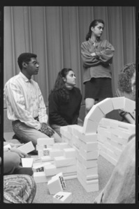 Photographs of a class in session in Stirn Auditorium, 1989 February
