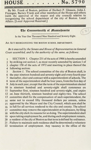 Proposed bill from Massachusetts House of Representatives, 1978 May
