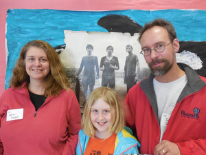 John Russell, Caledonia Russell and Allison Russell at the Wayland Mass. Memories Road Show