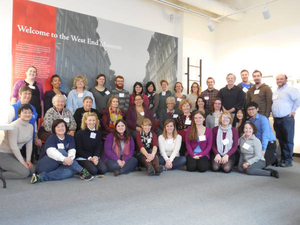 Volunteers and staff at the West End Mass. Memories Road Show