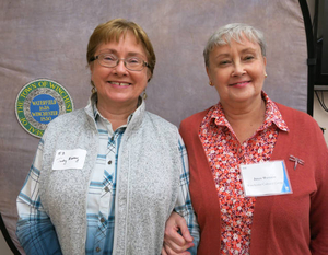 Joyce Westner and Judy Murray at the Winchester Mass. Memories Road Show