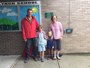 First day of school, Blaisdell children, Lynch