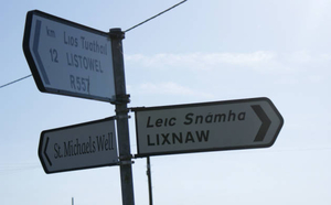 A sign for Lixnaw, County Kerry, Ireland