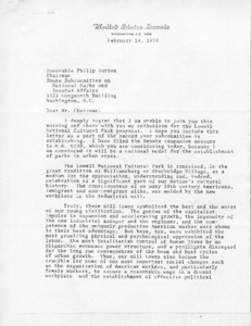 Letter to Philip Burton from Edward W. Brooke
