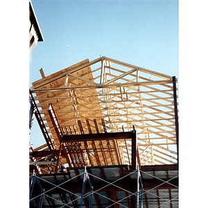Framework for the roof of Taino Tower.