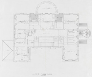 Second floor plan, residence of E. H. G. Slater, "Hopedene", Newport, R.I., (1898) 1902-3.