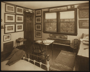 Wigglesworth House, 303 Adams Street, Milton, Mass., bedroom of Richard Bowditch Wigglesworth, with a desk