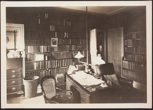 Interior view of the Lippitt-Green House, study looking northwest no. 17, 14 John Street, Providence, R.I., 1919