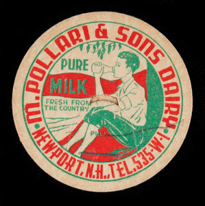 Novelty for M. Pollari & Sons Dairy, Newport, New Hampshire