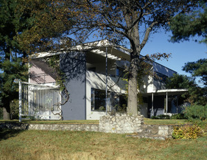 View of rear exterior, Gropius House, Lincoln, Mass.