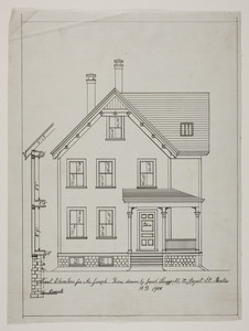 Set of architectural drawings for a single-family home for Mr. Joseph Kern, 1900