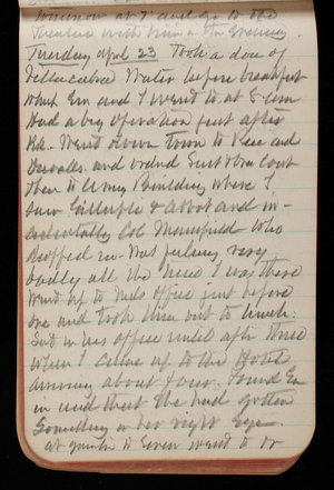 Thomas Lincoln Casey Notebook, March 1895-July 1895, 063, tomorrow at 7 and go to the theatre