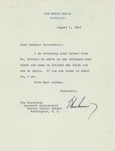 Letter from John F. Kennedy to Leverett Saltonstall, 5 August 1963