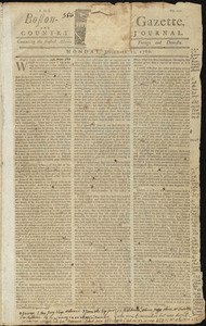 The Boston-Gazette, and Country Journal, 22 December 1766