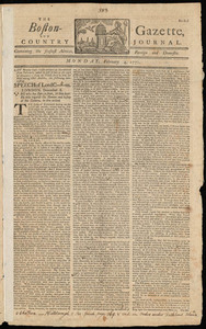 The Boston-Gazette, and Country Journal, 4 February 1771