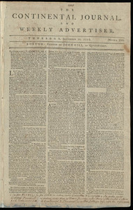 The Continental Journal and Weekly Advertiser, 12 September 1776