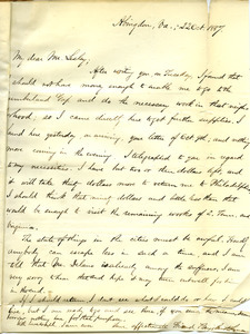 Letter from Benjamin SMith Lyman to Mr. Lesley