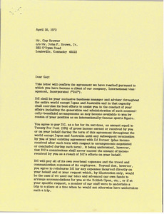 Letter from Mark H. McCormack to Gay Brewer