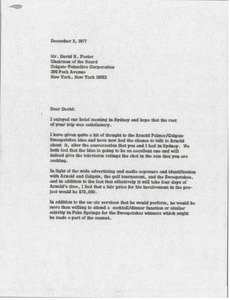 Letter from Mark H. McCormack to David R. Foster