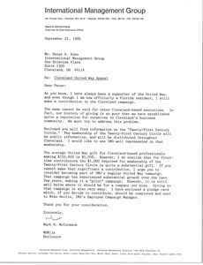 Letter from Mark H. McCormack to Peter A. Kuhn