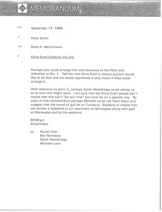 Memorandum from Mark H. McCormack to Peter Smith