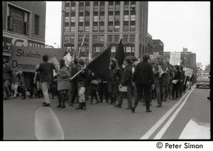 Students for a Democratic Society protest march against the war in ...