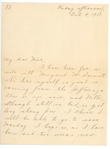 Letter from Letitia Crane to Frank F. Newth