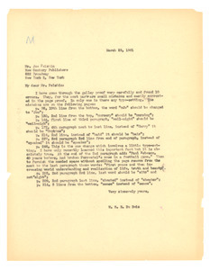 Letter from W. E. B. Du Bois to Mainstream