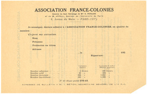 Association France-Colonies donation form
