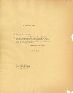 Letter from W. E. B. Du Bois to Archie L. Weaver - Digital Commonwealth
