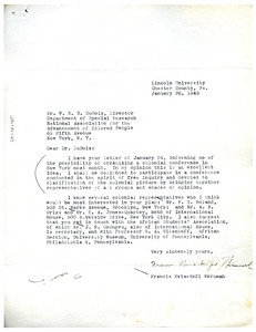 Letter from Francis Nwia-Kofi Krumah to W. E. B. Du Bois