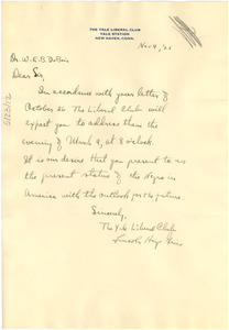 Letter from Lincoln Gries to W. E. B. Du Bois