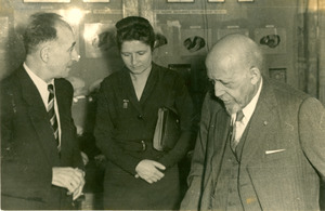 W. E. B. Du Bois with Russian Africanist and interpreter in Moscow