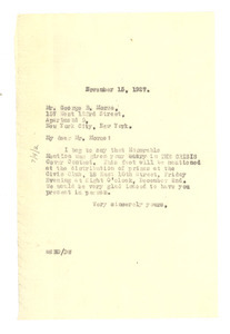 Letter from W. E. B. Du Bois to George B. Morse