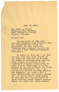 Letter from W. E. B. Du Bois to Louis A. Carter