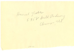 Address of Harrel Glover