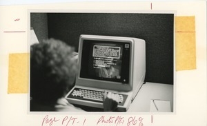 Woman in front of computer