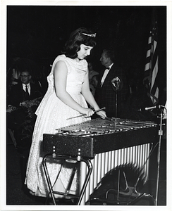 Unidentified girl playing a vibraphone