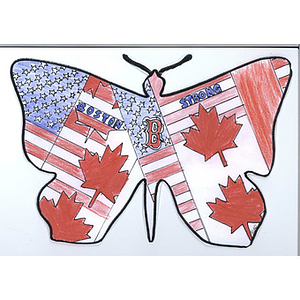 "Butterfly of Boston" made by student at Willow Way Public School (Ontario, Canada)