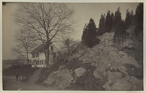 House Next to Large Rock Formation: Melrose, Mass.