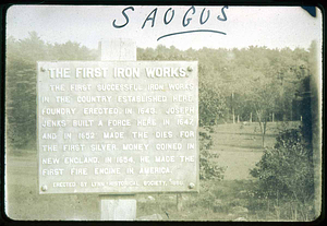 Saugus River Iron Works sign