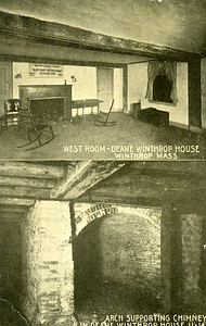 A Post Card Picture of Rooms in the Deane Winthrop House.