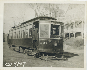 Trolley Car, Green Street: Melrose, Mass.