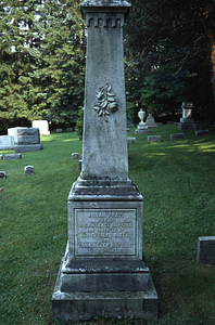 Gravestone of Annah Prey, first wife of Amos Lawrence Hopkins. Williams College Cemetery.