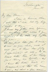 Letter from Elizabeth Porter Cooper to Florence Porter Lyman
