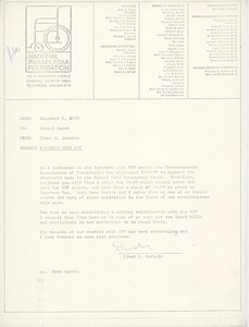 Memorandum from Elmer C. Bartels to Marcel C. Durot